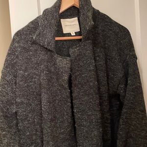 Wrap Sweater with pockets  grey soft and cozy